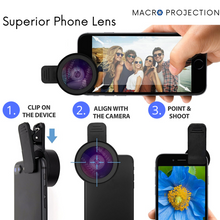 Load image into Gallery viewer, Macro &amp; Wide Angle Phone Camera Lens
